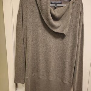 White House Black Market Olive Moss Green Cowl Neck Sweater Dress/Tunic